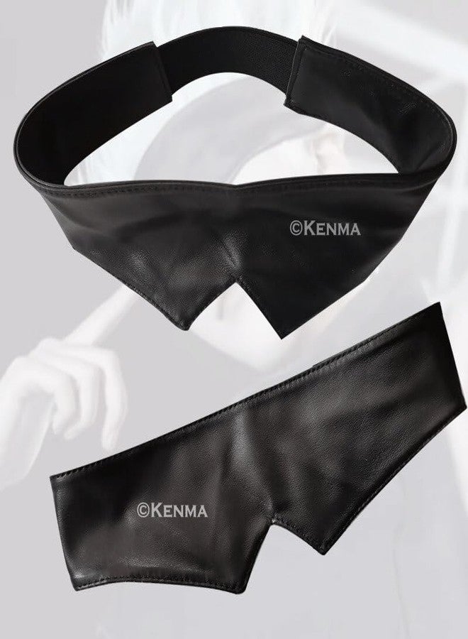 KENMA Jujutsu Kaisen Sorcery Fight Satoru Gojo Cosplay Eye Patch Eye Band Leather Black Props Accessory Halloween for all - Image 4